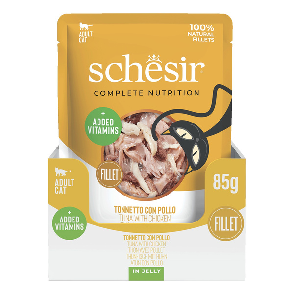 Schesir C&B karma mokra dla kotów tuńczyk z kurczakiem w galarecie 85 g