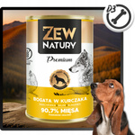 Mokra Karma Dla Psa Bogata w Kurczaka Puszka 800g Zew Natury PREMIUM