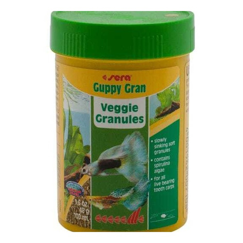 Sera Guppy Gran Nature 100ml granulat - pokarm roślinny