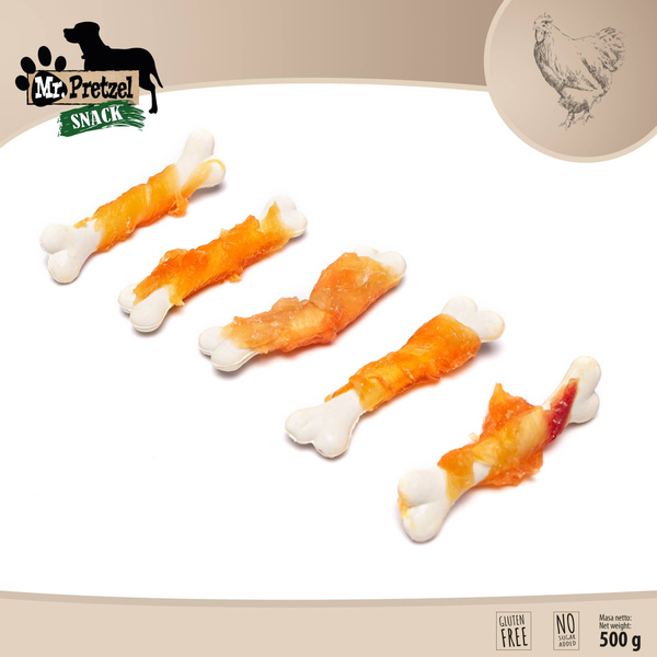 MP-4023 Mr. Pretzel Kostki z miękkim kurczakiem 500g