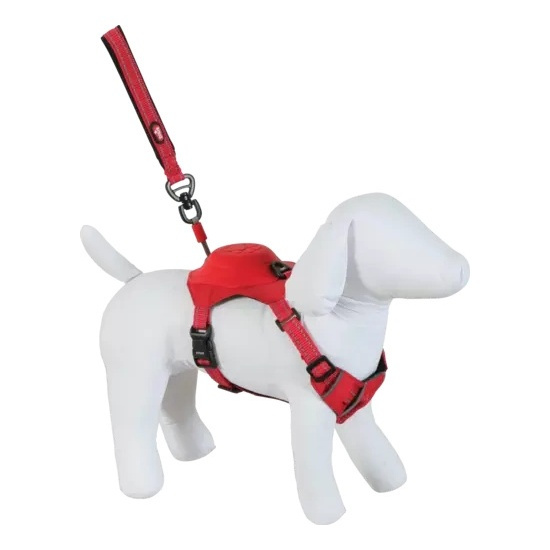 ZOLUX Szelki dla psa ze smyczą automatyczną Easyride XS czerwone