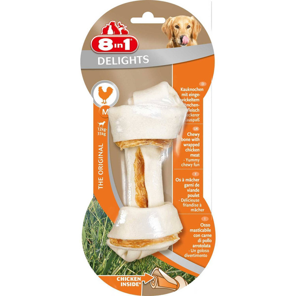 8in1 KOŚĆ wiązana  Delights Bone KURCZAK M 1szt