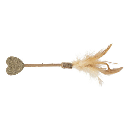 Trixie Matatabi Lolly, zabawka, dla kota, w kształcie serca, 23 cm, z piórkami i kocimiętką