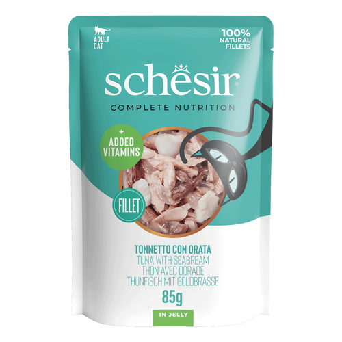 Schesir C&B karma mokra dla kotów tuńczyk z doradą w galarecie 85 g