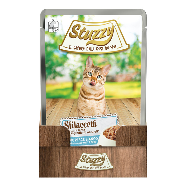 Stuzzy Sfilaccetti karma mokra dla kota biała ryba 85 g