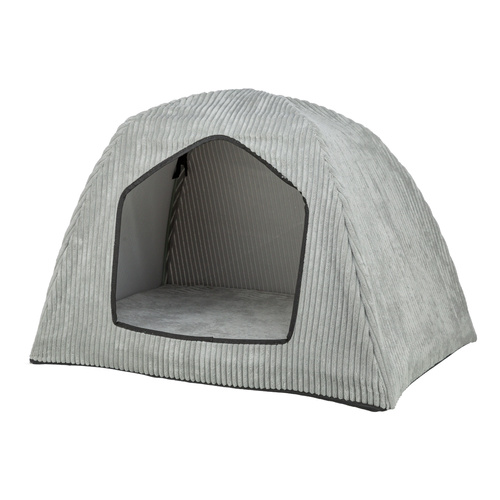 Trixie Jonna Vital legowisko zamknięte dla psa/kota jasnoszare 55 x 55 x 75 cm