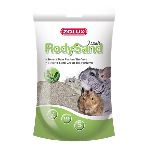 ZOLUX Piasek do kąpieli dla szynszyli, koszatniczki RodySand 2l green tea