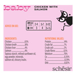 Schesir Baby karma mokra dla kociąt kurczak z łososiem 70 g