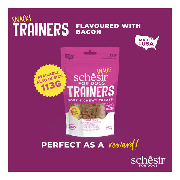 Schesir Trainers soft and chewy przysmak dla psów bekon 250 kawałków 283 g