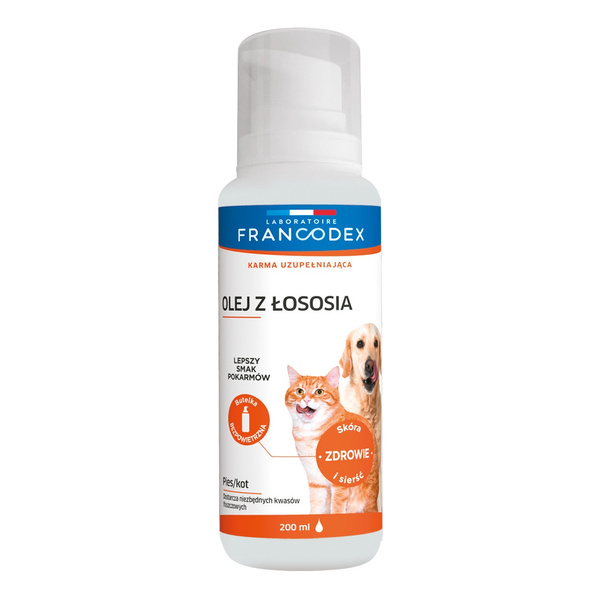 FRANCODEX PL Olej z łososia dla psów i kotów 200 ml
