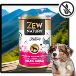 Mokra Karma Dla Szczeniat Bogata w Wątrobę Wołową Puszka 400g Zew Natury