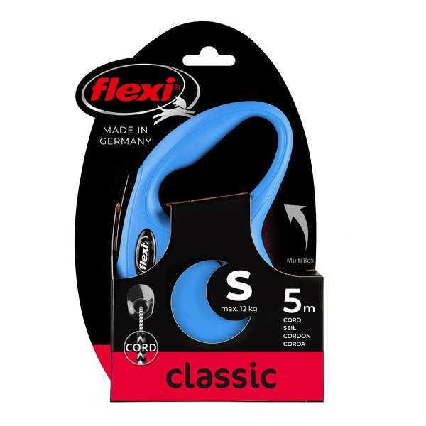 FLEXI Smycz automatyczna dla psa NEW CLASSIC linka S 5m niebieska