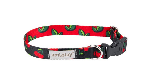 amiplay Obroża regulowana BeHappy dla Psa S Cherry