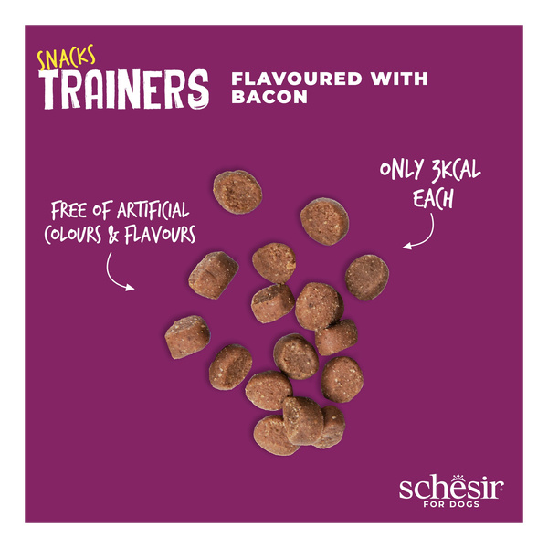 Schesir Trainers soft and chewy przysmak dla psów bekon 250 kawałków 283 g