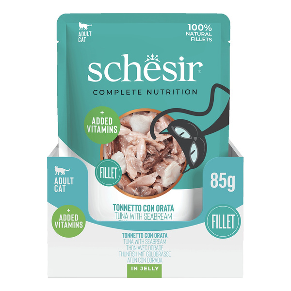 Schesir C&B karma mokra dla kotów tuńczyk z doradą w galarecie 85 g