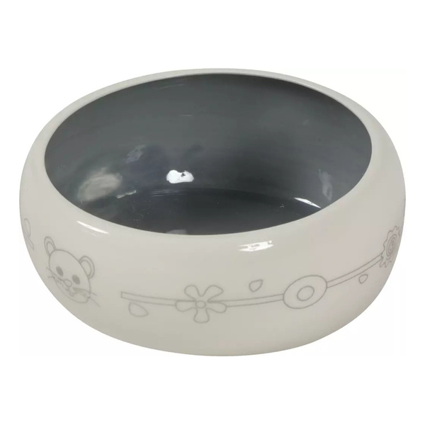 ZOLUX Miska ceramiczna dla gryzonia, przeciw rozsypywaniu 300 ml beż/szary