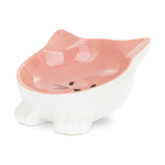 Barry King Miska, dla kota, różowa, na nóżkach, kształt kot, ceramiczna, 11,5cm
