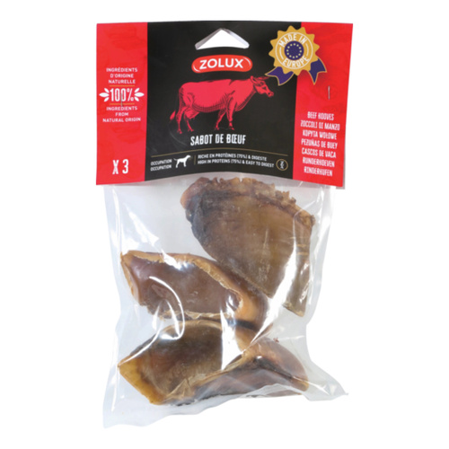 Zolux Przysmak naturalny dla psa Kopyta wołowe 3 szt., 210 g