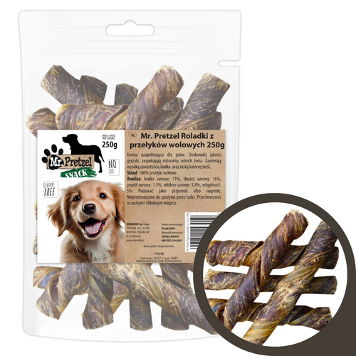 Mr. Pretzel Roladki z przełyków wołowych 250g
