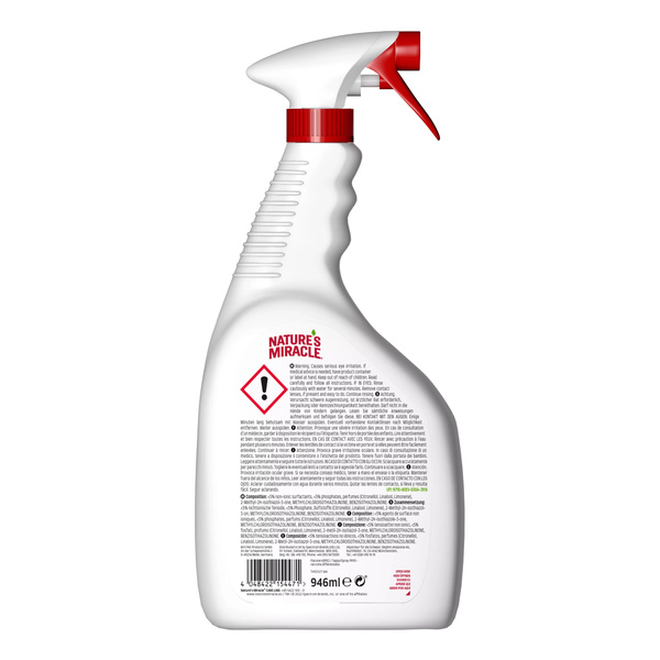 NATURES MIRACLE Płyn do usuwania plam i zapachu moczu pies URINE 946ml