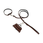 Barry King Obroża skórzana dla psa, brązowy/czarny, XS-S, 12mm/35cm