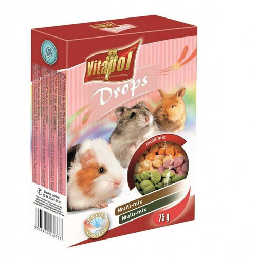 Vitapol DROPSY dla gryzoni MIX SMAKÓW 75g