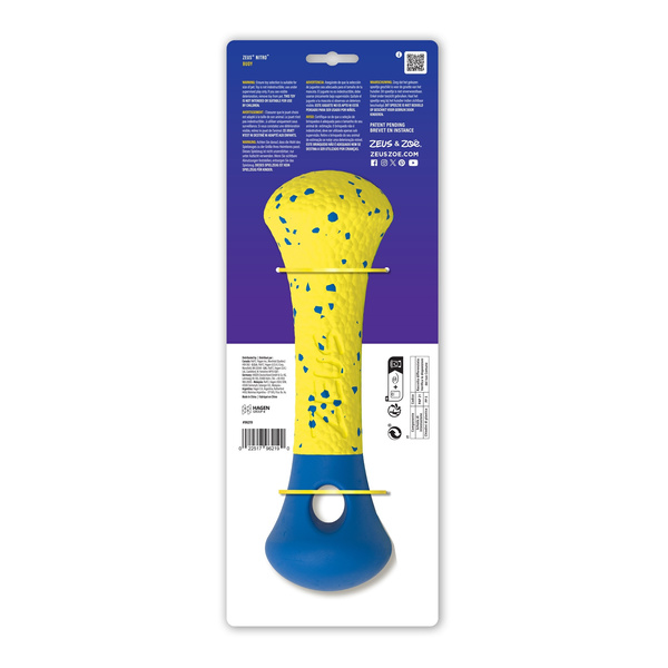 Zeus Nitro, kość z linką, zabawka, dla psa, 26 cm, pływająca