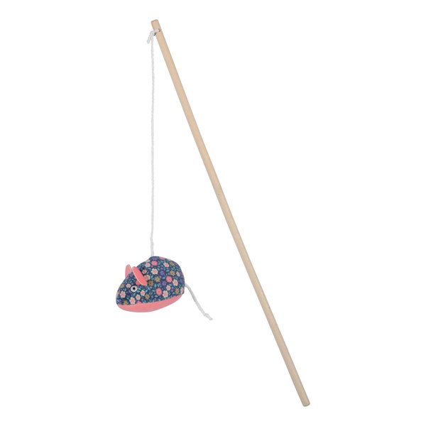ZOLUX Zabawka dla kota wędka mysz, kwiaty ETHICAT 40 cm
