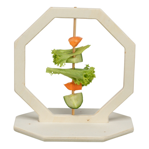 Trixie Karmnik na warzywa i owoce dla gryzoni drewno 17 x 12 x 17 cm