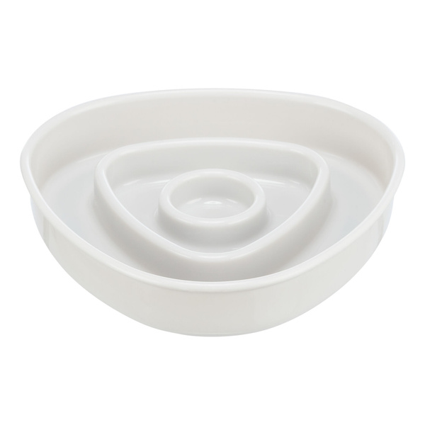Trixie Slow Feeding, miska, dla kota, szara, plastik/TPR, 0,35 l/15×15 cm, spowalniająca jedzenie