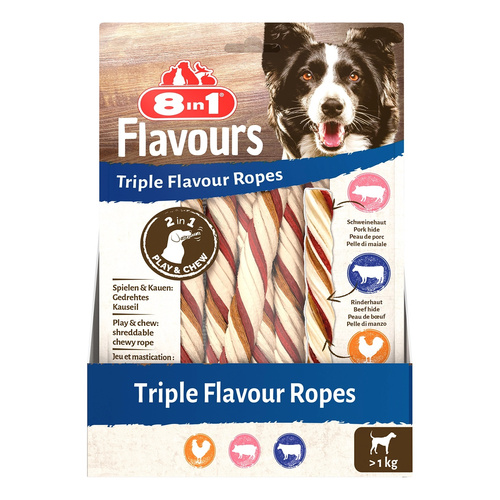 8in1 Przysmak FLAVOURS Triple Flavour Ropes