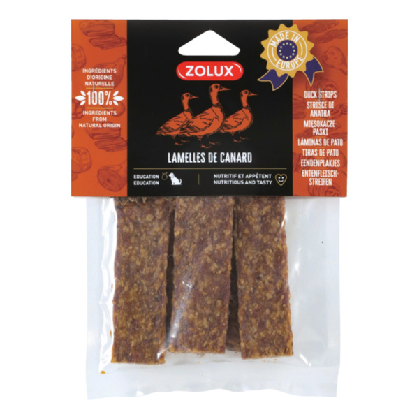 ZOLUX Przysmak naturalny dla psa Paski z kaczki 100 g