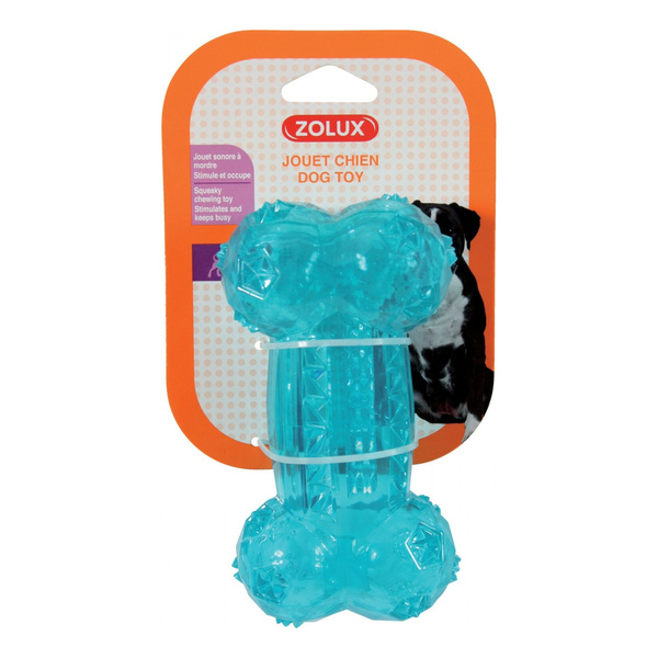 ZOLUX Zabawka dla psa kość TPR POP 14 cm kol. turkusowy