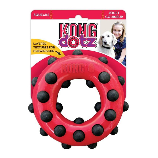 KONG Zabawka dla psa Ring masuje dziąsła TDD31E Dotz Circle S