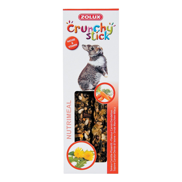 ZOLUX Kolba Crunchy Stick królik marchew/mlecz 115 g