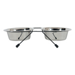 ZOLUX Miski dla psa i kota na stojaku metalowym INOX 2 szt. 350 ml