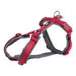 Trixie Premium trekking, szelki, dla psa, czerwony/grafit, taśma parciana, L: 70-85 cm/25 mm