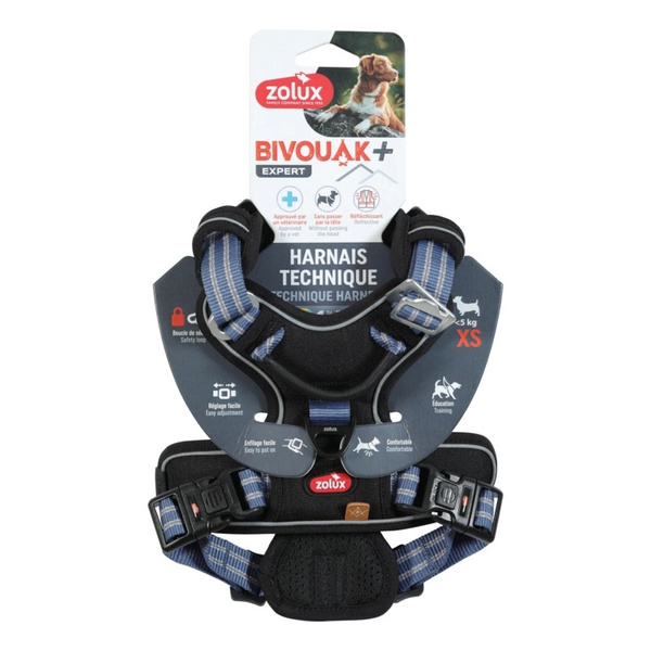 ZOLUX Szelki dla psa BIVOUAK XS niebieskie