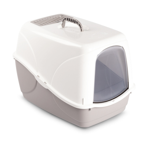 Barry King Kuweta zamykana dla kota SPACY, szara, 54x38,5x38cm