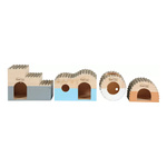 ZOLUX Domek drewniany dla gryzonia Home Color z bali M 190x190x190 mm