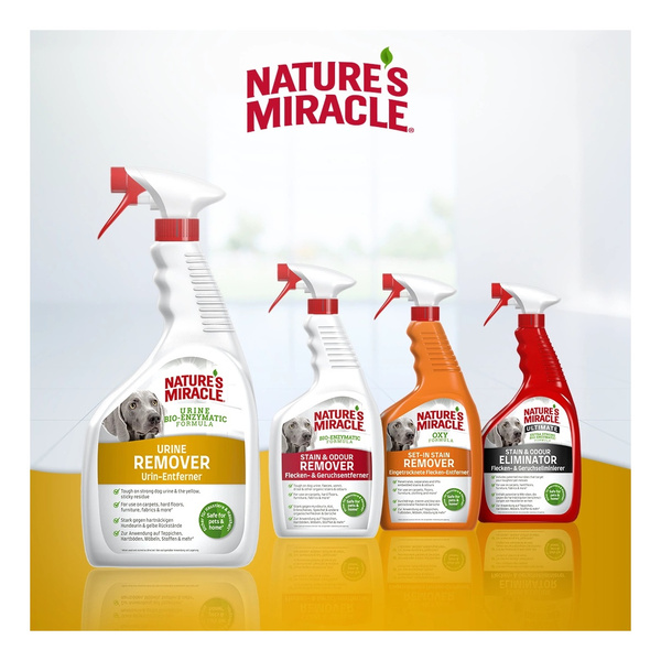 NATURES MIRACLE Płyn do usuwania plam i zapachu moczu pies URINE 946ml