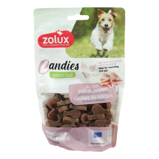 ZOLUX Miękkie przysmaki treningowe dla psa CANDIES mini udka z szynką 150g