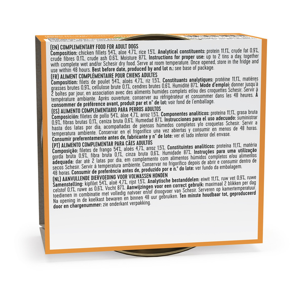 Schesir Karma mokra dla psa kurczak z aloesem w galarecie 150 g