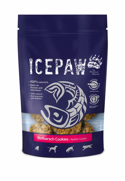 ICEPAW Rotbarsch Cookies - ciasteczka z karmazyna (100g)