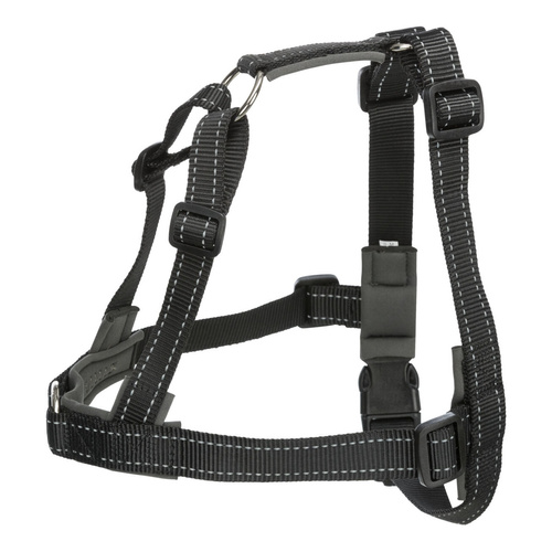 Trixie Lead'n'Walk Soft Szelki, L-XL: 65-105 cm/25 mm, czarne