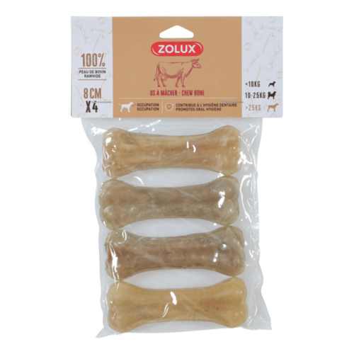 ZOLUX Przysmak dla psa Kość prasowana z fluorem 8 cm x 4