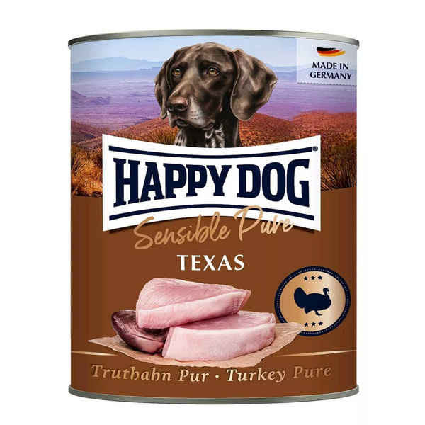 Happy Dog Sensible Pure Texas Indyk 100% 6 x 800g