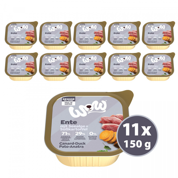 WOW Senior Ente - kaczka z algami i batatami (11 szt.x150g)