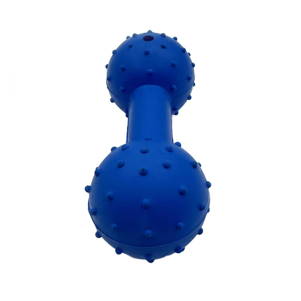 Mr. Pretzel Zabawka hantel gumowy z kolcami twardy dla psa 12cm