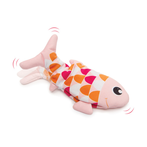 CatIt Groovy fish, zabawka, dla kota, różowa, 25 cm, z kocimiętką, ładowana USB